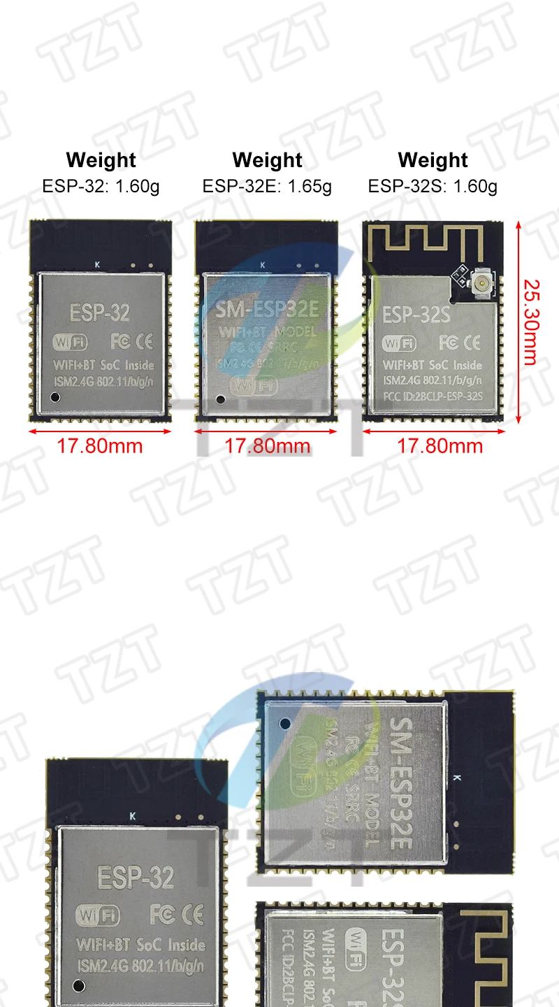 GREATZT ESP32 ESP-32 Drahtloses Modul ESP32-S ESP-32 ESP-32S mit 32 Mbit PSRAM PCB-Antenne mit 4MB FLASH – Detail 4