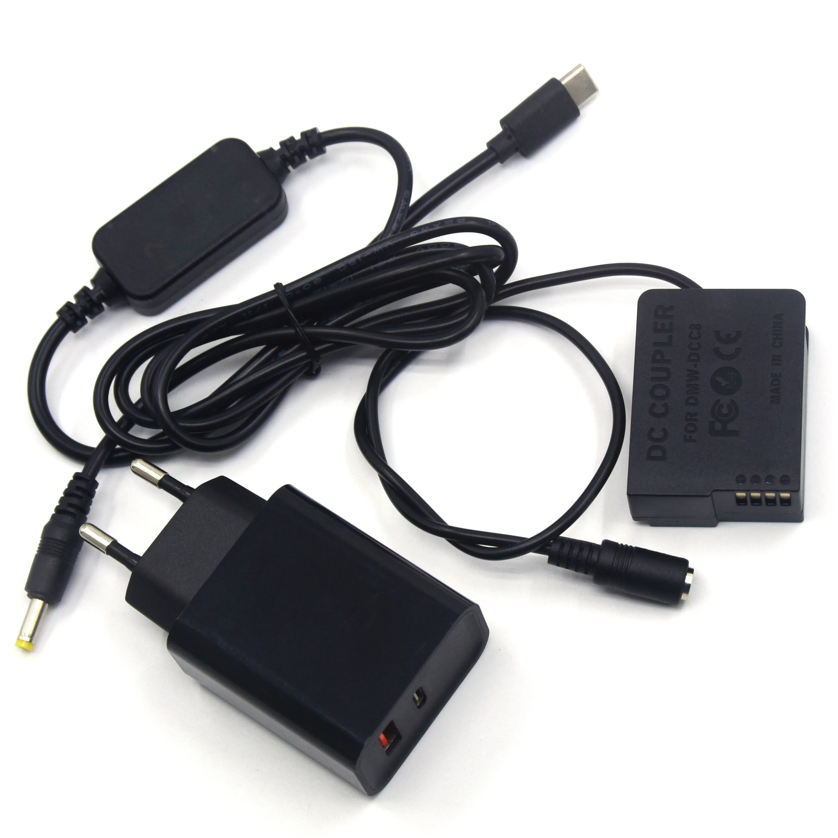 Usb C Dc Cable Pd Charger Blc12 Dummy Battery Full Decoded Dcc8 Dc Accoppiatore Per Lumix G81 G85 Gx8 Fz1000 Fz2500 Fz300 Fz200