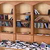 Creative Anti-Anxiety Bookshelf With 200Books Miniature Library Wooden Bookshelf Fidget Toys Shake Away Your Anxiety Creative A 1