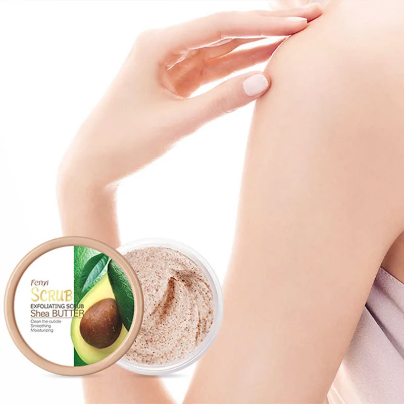 

100g Shea Butter Body Face Facial Scrub Exfoliator Exfoliating Whitening Brightening Peeling visage Cream exfoliant