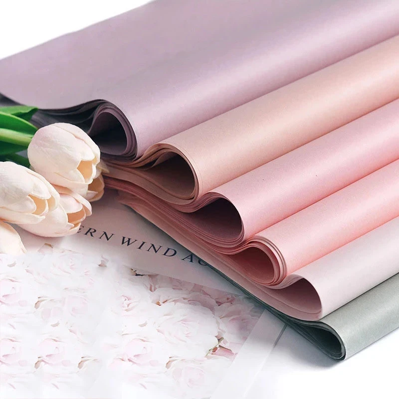 40pcs Tissue Paper 75*52CM Craft Paper Floral Wrapping Scrapbooking Paper Gift Decorative Flower Paper Home Decoration Party