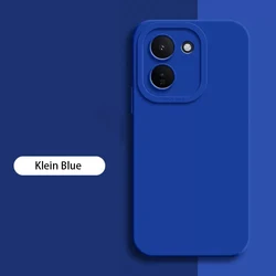 Original Square Soft Liquid Silicone Phone Case with Angel Eyes Design for Vivo IQOO Z11 (Klein Blue)