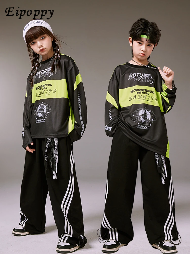 

Children's Hip Hop Fashion Clothing Spring Dance Performance Clothing Children's Hiphop Catwalk Show Fried Street Cool