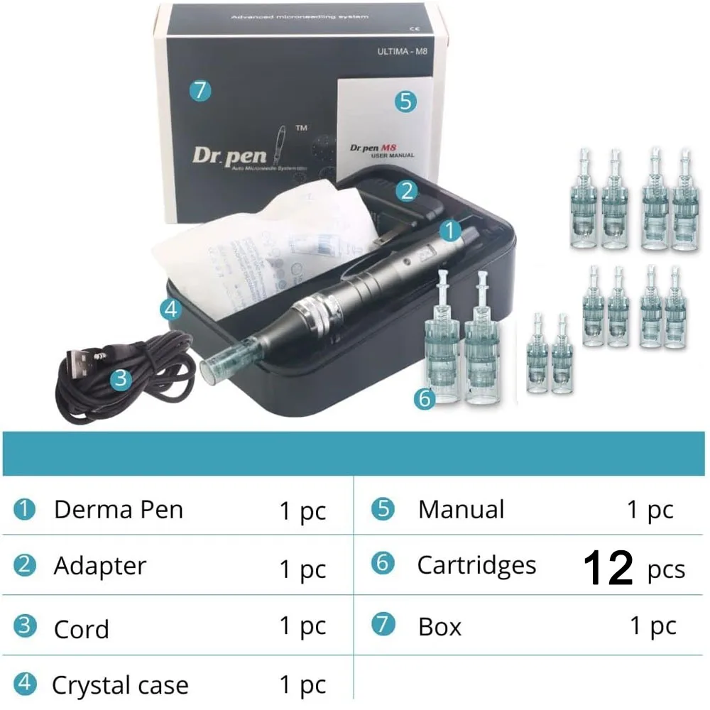 Рисунок 6 - Dr.pen M8-W Derma Pen иглы для картриджей 12 шт