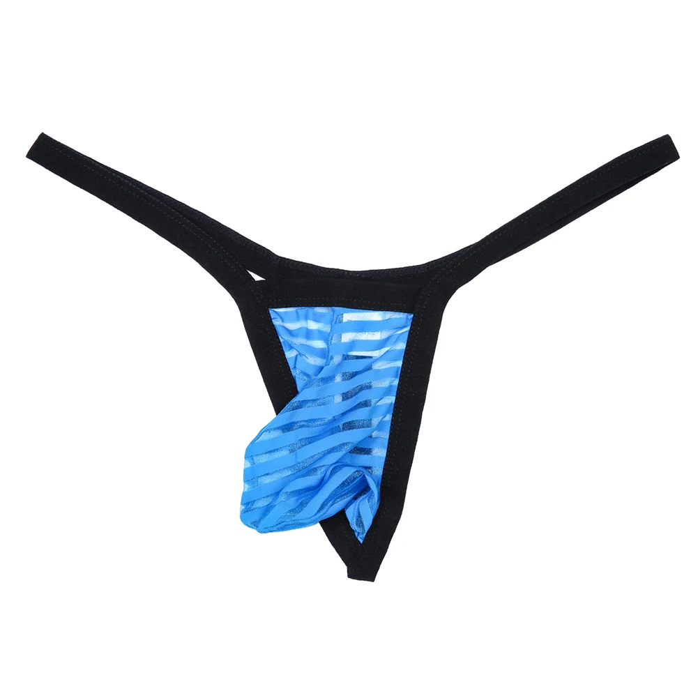 

Sexy Men Low Waist Lingerie Mesh Panties Thong Bikini T-Back Stretch Underwear