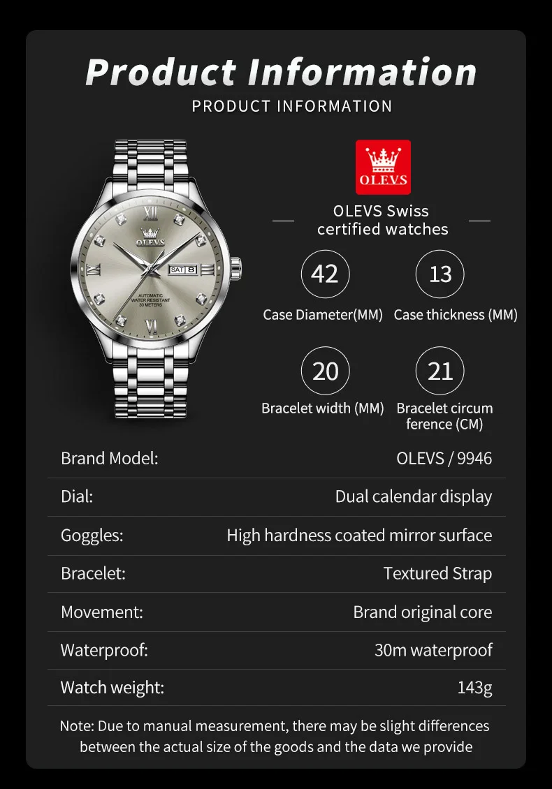 OLEVS 9946 Automatic Mechanical Watch description image 8