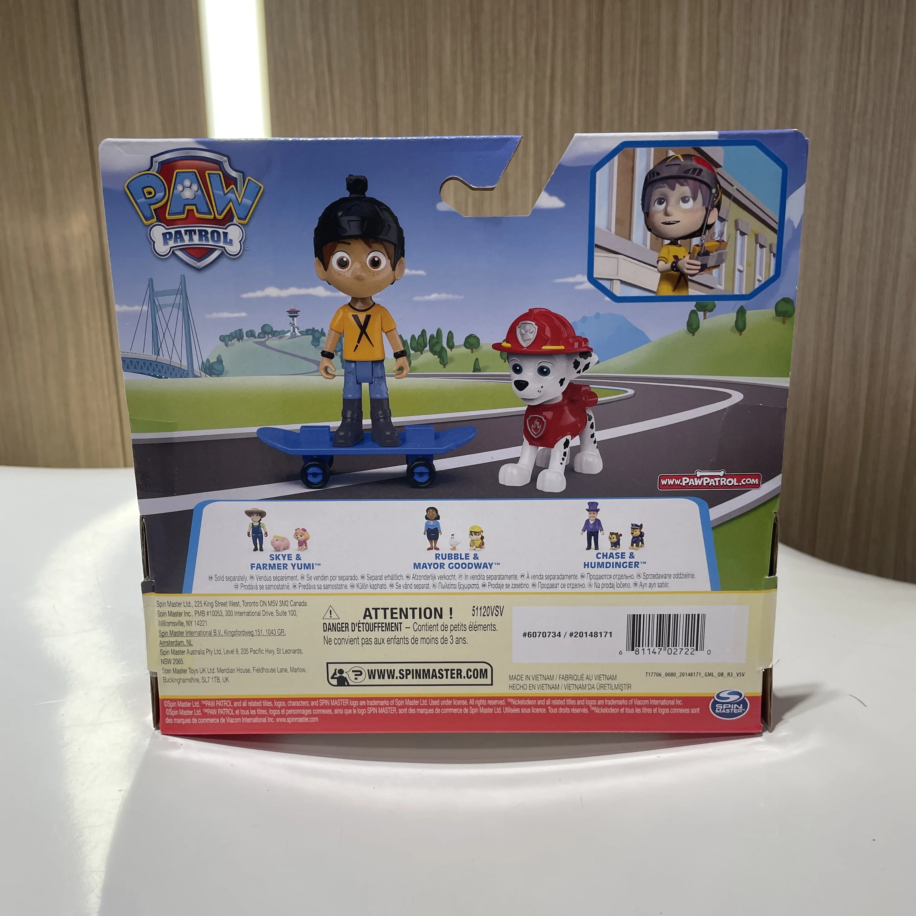 100% genuino Paw Patrol capitán turbo Mayor Goodway Chickaletta Humdinger Danny Yumi conjunto de figuras de acción niños
