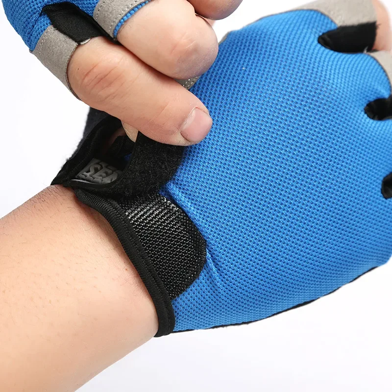 Anti Slip Shock Breathable Half Finger Gloves Breathable Cycling Gloves Fitness Gym Bodybuilding Crossfit Exercise Sports Gloves 4