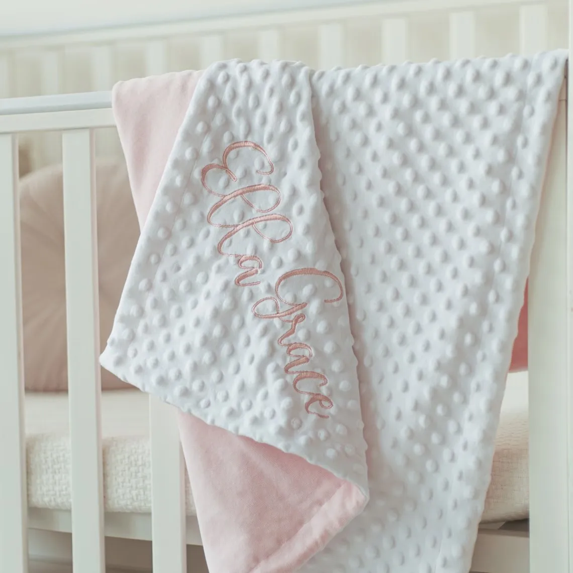 Personalized Swaddle Blanket Baby Throw Blanket Newborn With Name Cute Toddler Soft Plush girl boys Gifts
