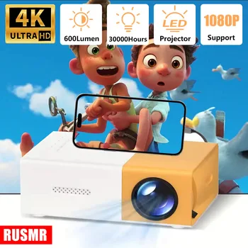 Mini proyector LED para smatphone 1000 lúmenes 320x240P compatible con HDMI USB Audio reproductor multimedia para el hogar
