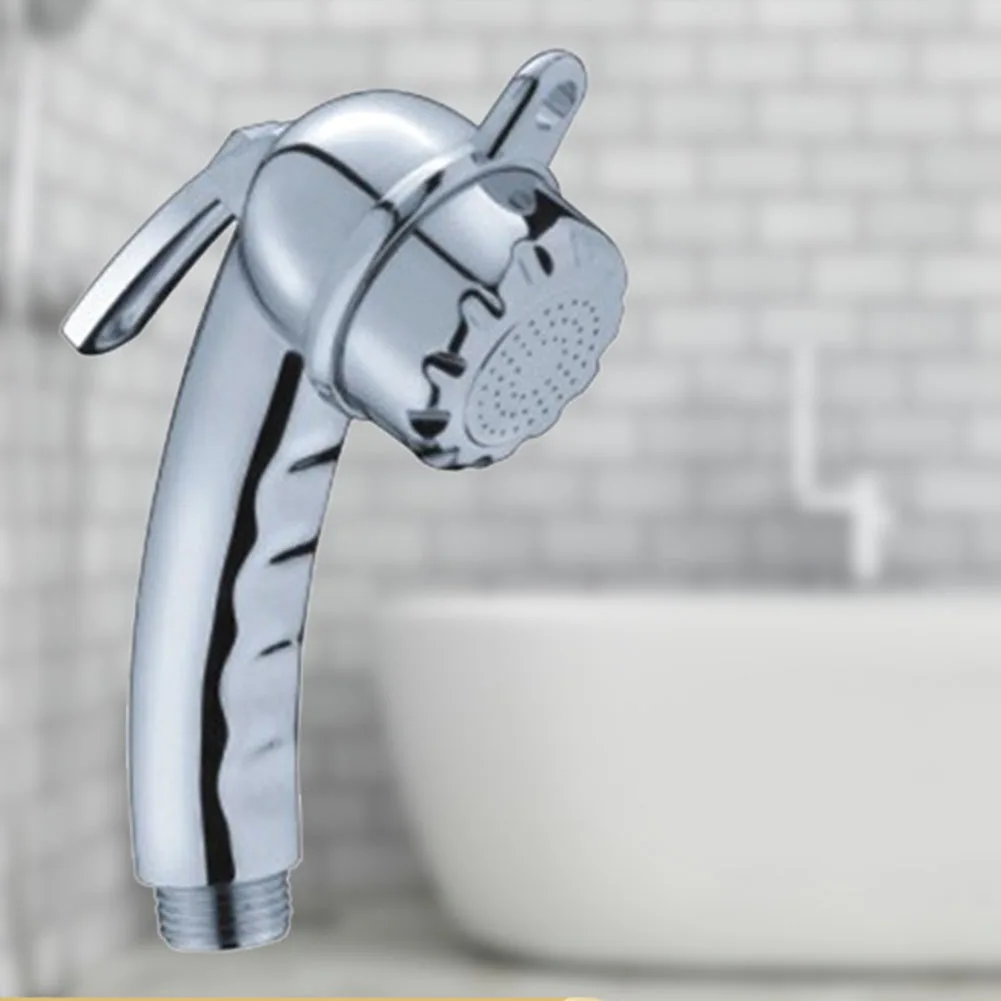 Bath Showerhead Handheld Toilet Spray Gun Adjustable Shower Bidet Pressurized Shower Toilet Small Nozzle Self Cleaning ABS Handheld Bidet Faucet Bathroom Head
