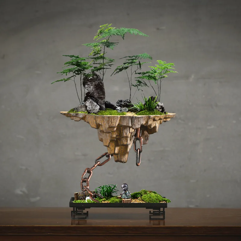 Iron Hanging Flower Pots Ornaments Home Decoration Chain Suspension Pot ...