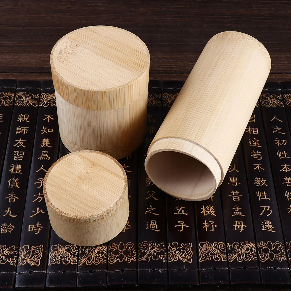 Handmade Tea Box Bamboo Storage Box Tea Canister Lid Seal Kitchen Storage Jars Accessories Spice Case Organizer tea tin box,tea canister