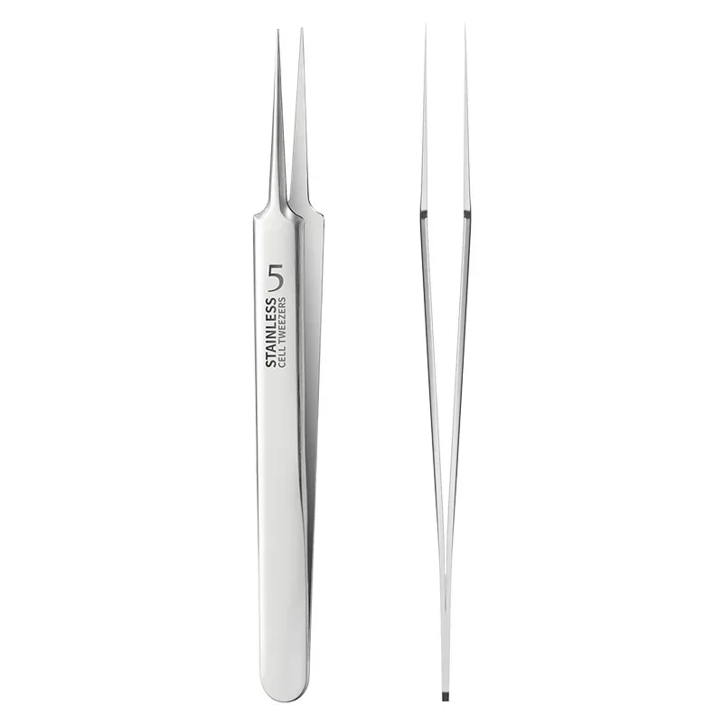 German Ultra-fine No. 5 Cell Pimples Blackhead Clip Tweezers Beauty Salon Special Scraping & Closing Artifact Acne Needle Tools 6