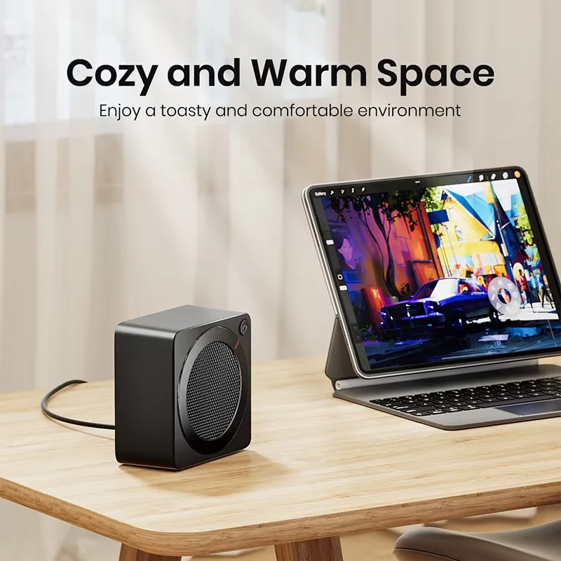 GAIATOP Space Heater, 500W Energy Efficient Space Heaters for Indoor Use, PTC Ceramic Fast Heating Electric Desk Heater, Overhea 2