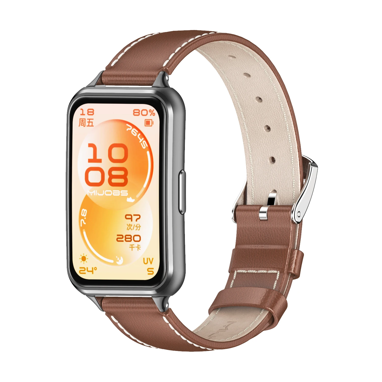 Leather Strap Bracelet for Huawei Band 11 Series Watch