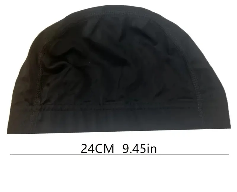 2 pieces package black dome wig cap with elastic band wig making stretchy dome wig caps 4