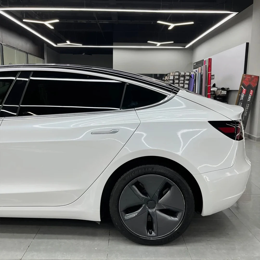Premium Gloss Pearl Shell Weiße Farbe Aufkleber Vinyl Wrap Film Rolle Selbstklebende PET Aufkleber Auto Wrapping Film Kratzfest – Detail 7