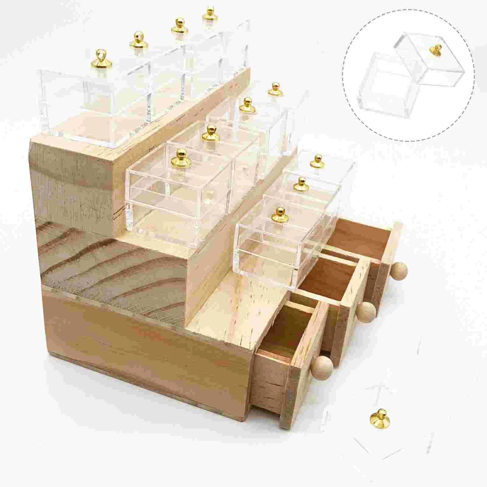 

10 Pcs Accessories Dollhouse Display Box Decoration Miniature Candy Case Storage Container Ornament Landscaping Prop