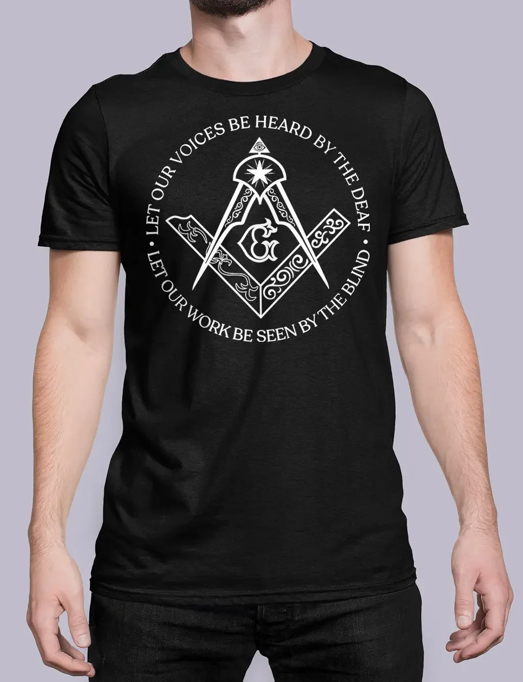 T-Shirt Massonica Da Lavoro Sacro Simbolo Massonico T-Shirt Freemason 100% Cotone O-Collo Estate Manica Corta T-Shirt Casual Da Uomo Taglia S-3Xl
