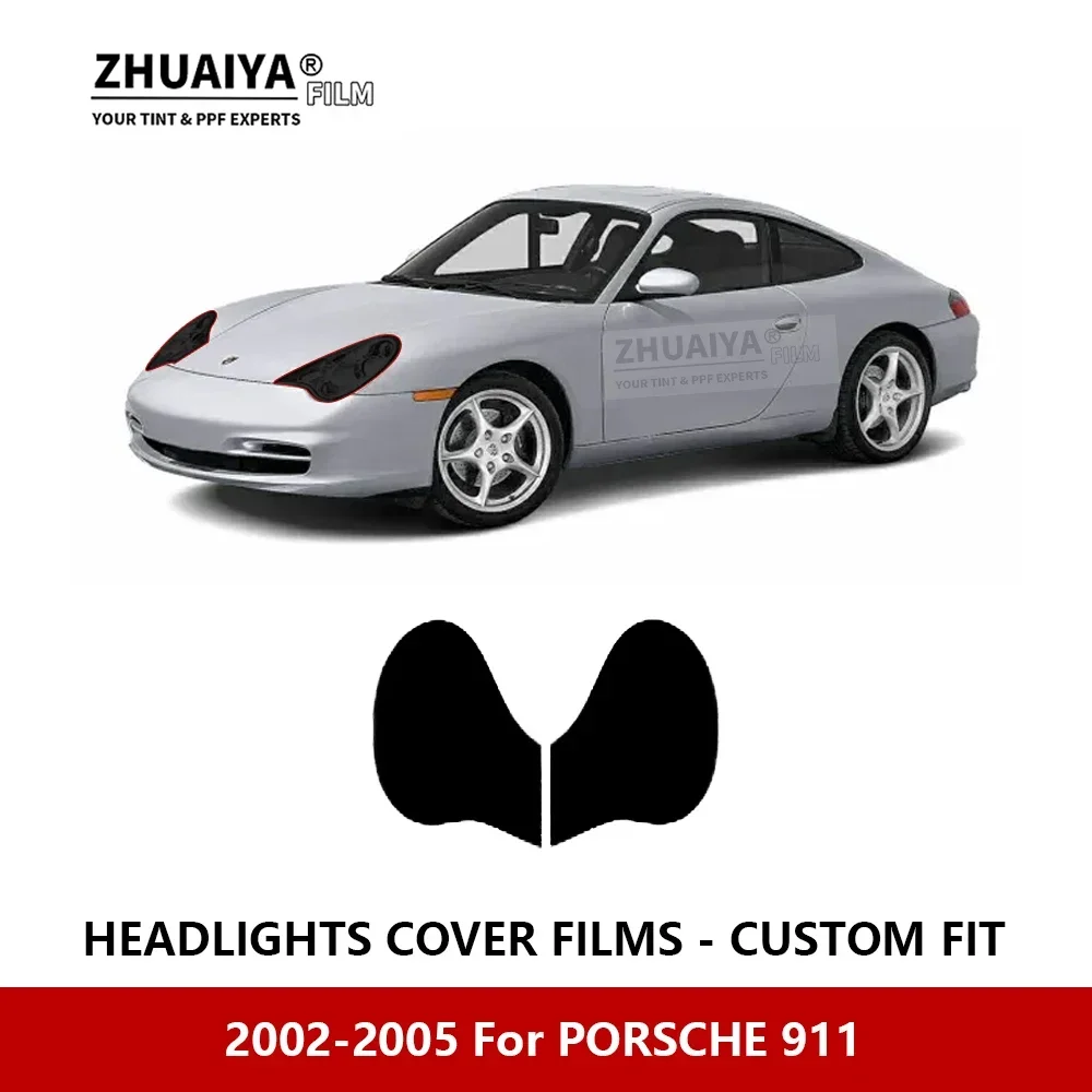 

For PORSCHE 911 2002-2005 Car Exterior Headlight Anti-scratch PPF precut Protective film Repair film Car stickers Accessories