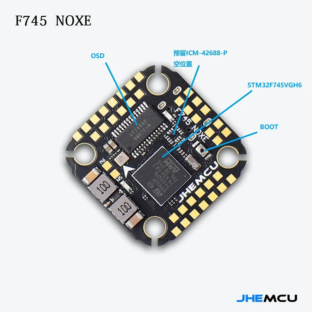 JHEMCU F745 Mini kontroler lotu stos ICM42688 F745 NOXE