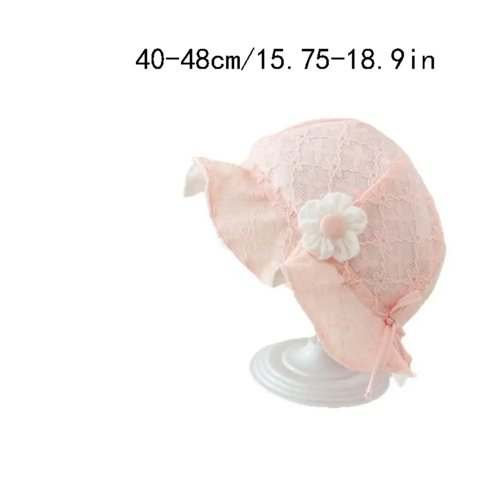 Casual Lace Ruffle Newborn Sun Hat Sweet Sunscreen Infant Bucket Hat Princess Cute Baby Fisherman Hat Summer