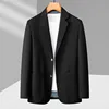 Spring and Autumn New Men's Fashion British Style Work Wedding Plus-size Casual Fat Loose Senior Sense Plus Fat Business Blazer 5