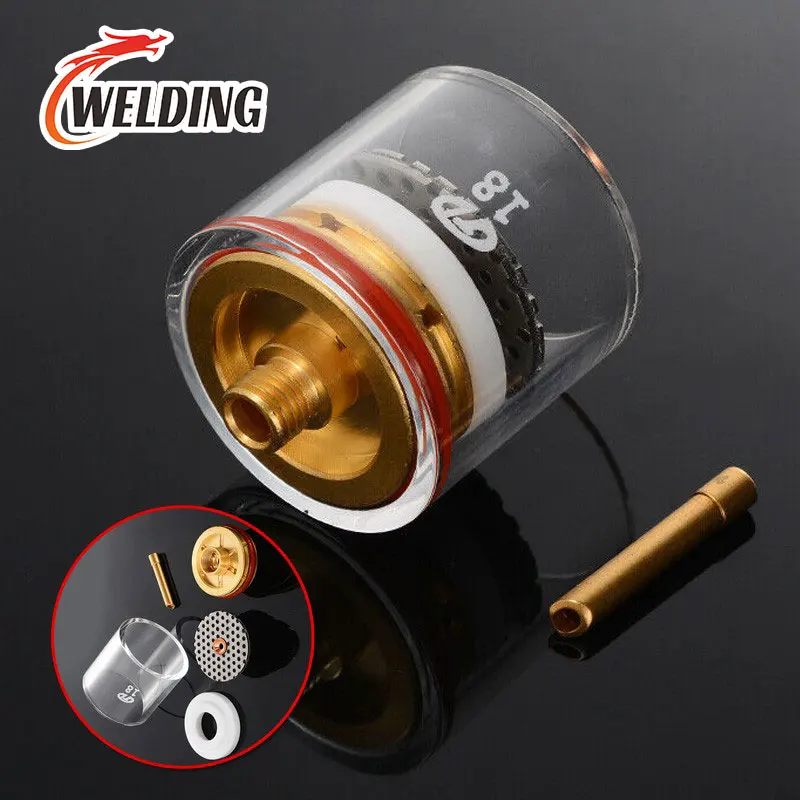 33 Pezzi TIG Saldatura Gas Lens E Kit Pinza Per Torcia Stubby - Foto 10