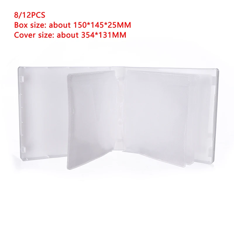 8/12PCS CD Case Disc DVD Storage Bag High-capacity Packaging Box CD Holder Home Room Discs Storage Box cd dvd storage bag,cd dvd storage case