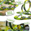 Dinosaur Toys Magic Climbing electric dinosaur car Track Railway Toy Bend Flexible Race Track High Quality Toy For Kid 3