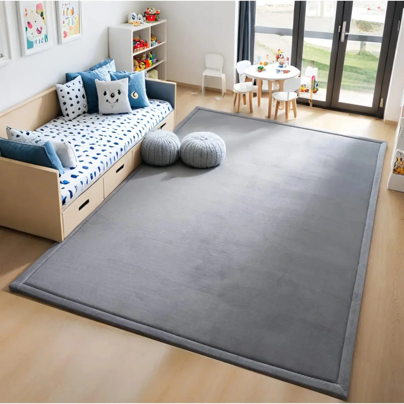 Soft Carpet For Living Room Sofa Area Thick Coral Velvet Rug Tatami Mat Large Bedroom Bedside Rugs Dormitory Floor Rug Yoga Pad 2