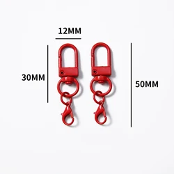 Vibrant Alloy Snap Hooks for DIY Accessories - 10/50/100 pcs Pack (Red)