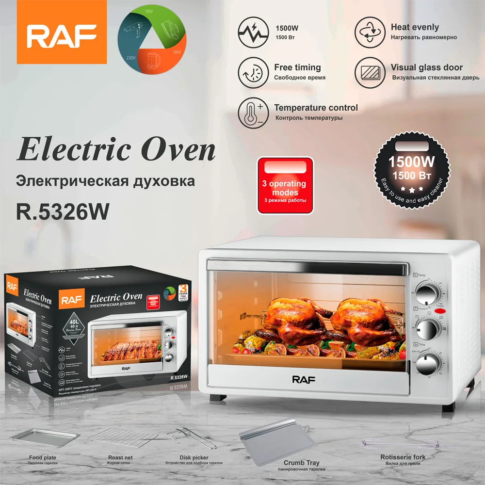 RAF Multifunctional Household Large-capacity Fully Automatic Electric Oven Smart Fryer Visual Baking 40L Deepfrier Bread Maker 2