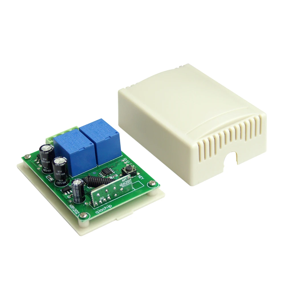 DC 12V 2-Channel Relay Receiver With Wireless Remote – RF Switch Module For DIY & Automation