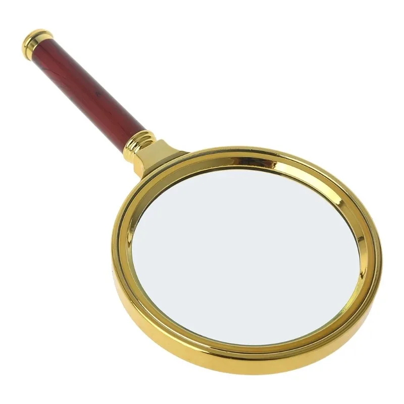 10 X Portable Handle Handheld Magnifying Glass Magnifier High-Magnification High-Definition Jewelry Loupe 70/80/90/100mm