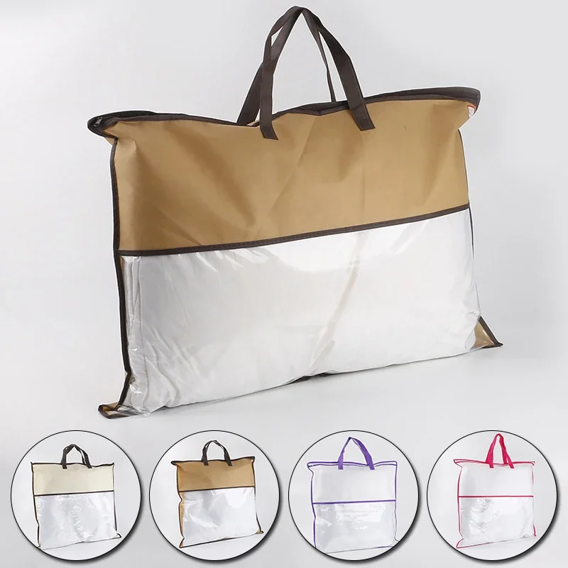 Non-Woven Fabric Storage Bag Wardrobe Clothes Bag With Handle Clothes Blanket Quilt Pillow Anti-Dust Large Capacity Storage Bags 2