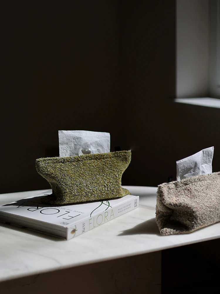 Modern Style Fabric Tissue Organizer, Moon Surface Drawing, Living Room, Dining Table, Desktop Ornament, Home Decor 2