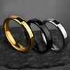 Freeteeme Punk 2mm/4mm/6mm/8mm Wide Simple Rings for Women Men Stainless Steel Smooth High Polished Wedding Finger Rings Jewelry 4