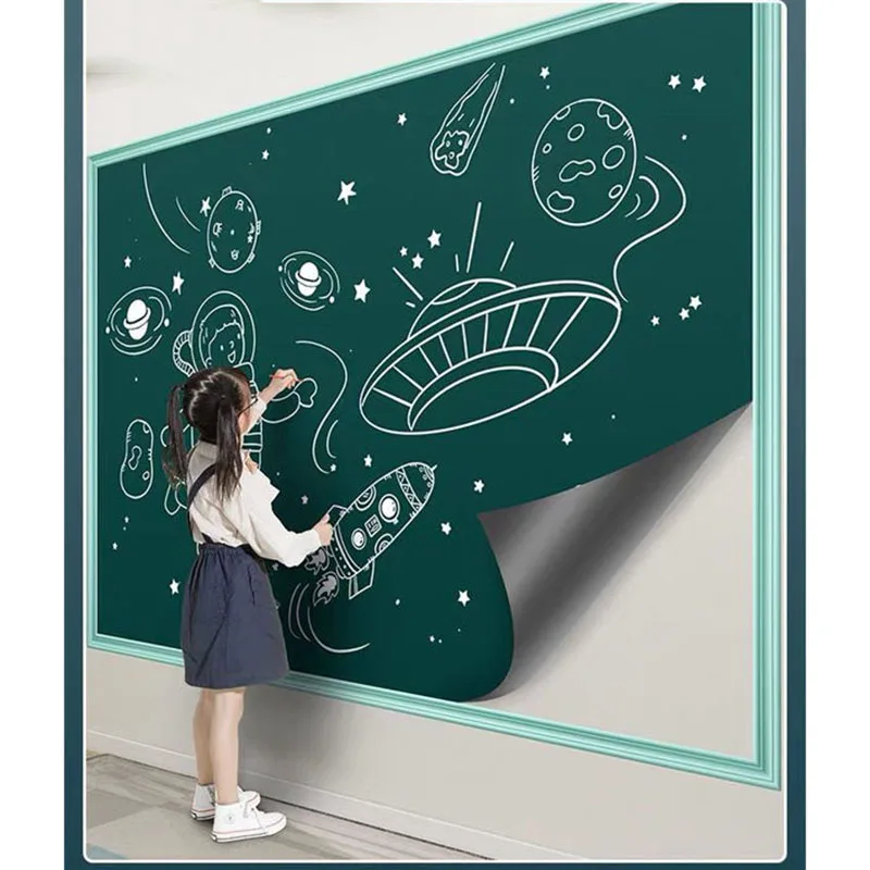 SelfAdhesiveBlackboardGreenBoardWallStickerWhiteBoardDisplay