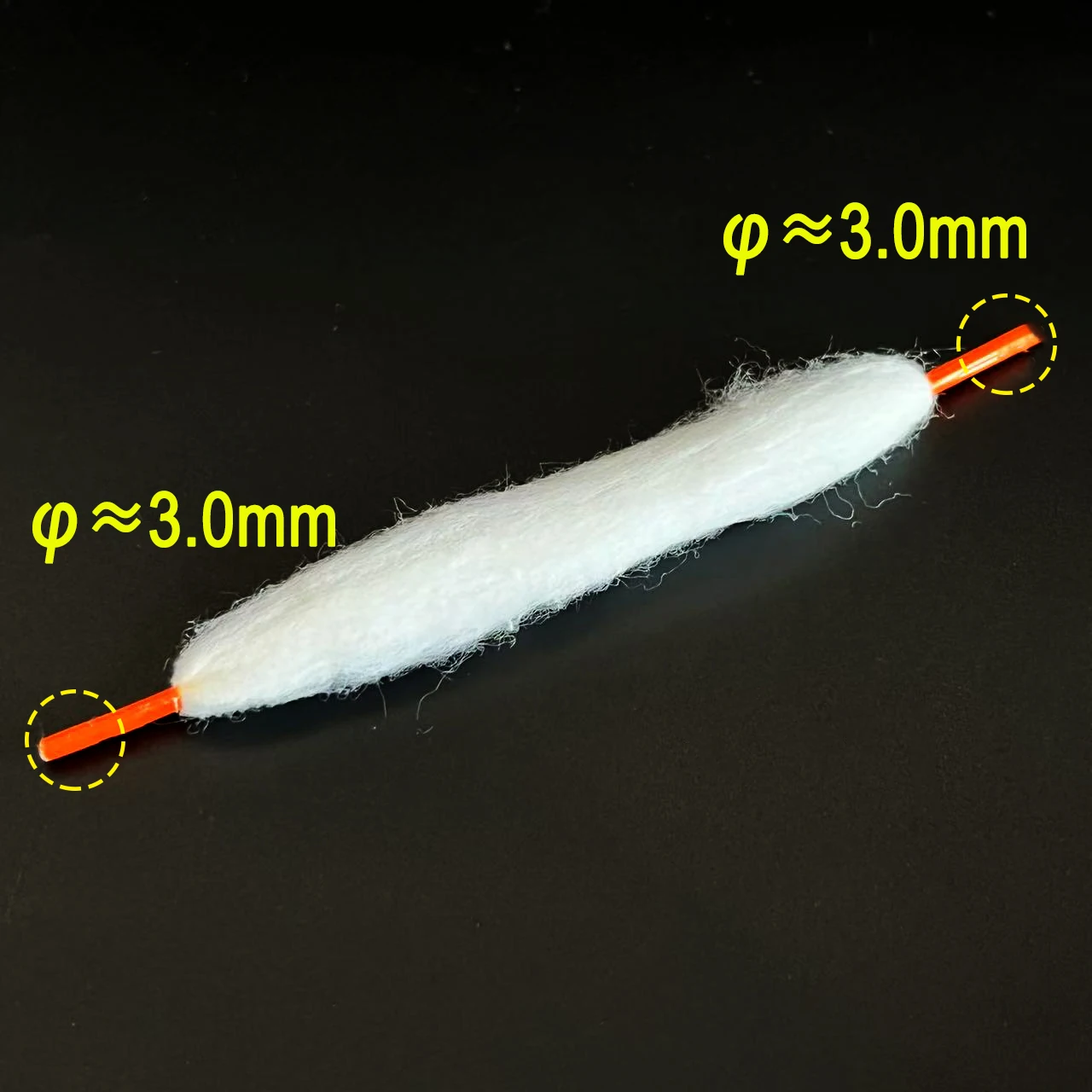 Universal Organic Cotton 2Heads Style Replacement Cotton Bar Wiping Cloth Materials 3.0mm 2.5mm 100Pcs