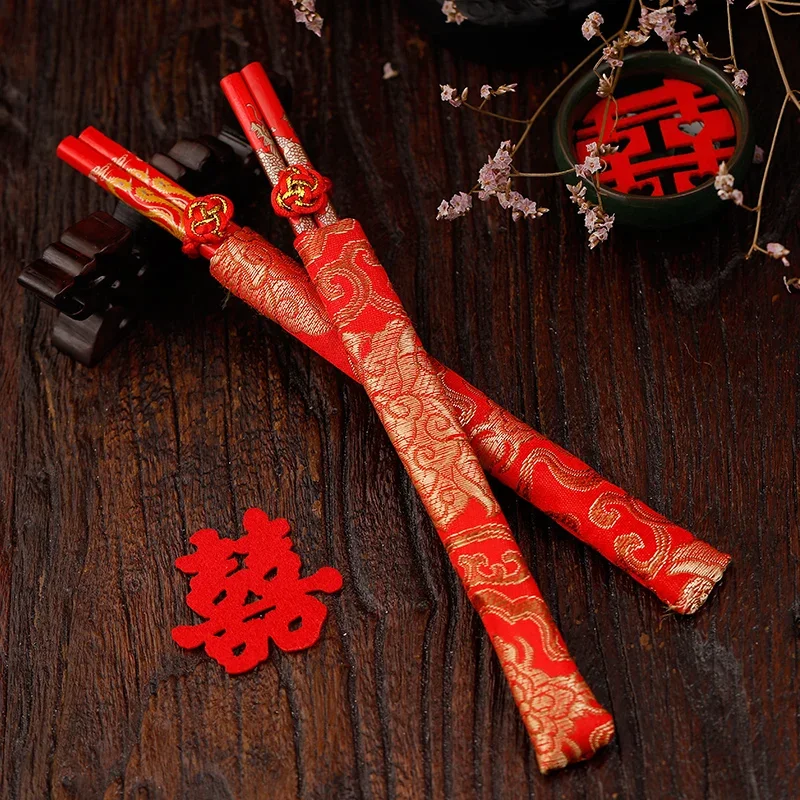 

celebration supplies wedding dragon and phoenix double happiness chopsticks