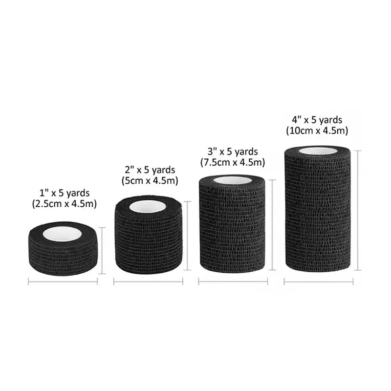 Self Adhesive Tattoo Bandage Athletic Sports Nonwoven Waterproof Disposable Pet Vet Wrap Elastic First Aid Tape 12-48 Rolls athletic tape