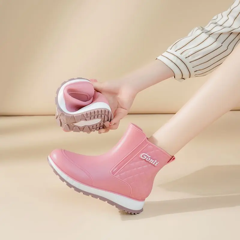 2023 jelly rain boot women waterproof rubber shoes ladies galoshes