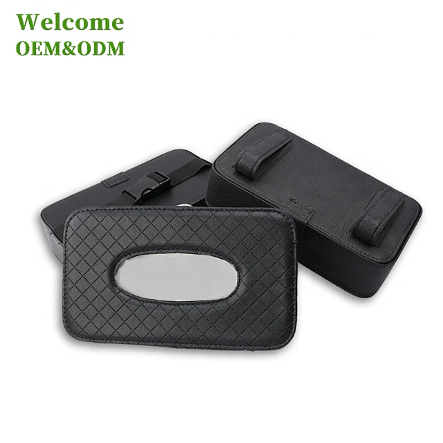 ISO BSCI LVMH factory custom luxury PU tissue box for car small