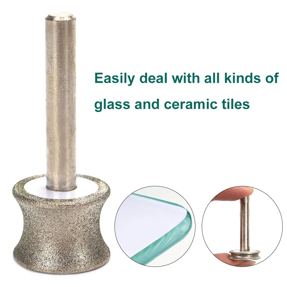 2-12mm Mini Konkave Diamant-Schleifscheibe Gerade Kante Abschrägung Schleifrad für Glas Jade Keramik Schärfen – Detail 4