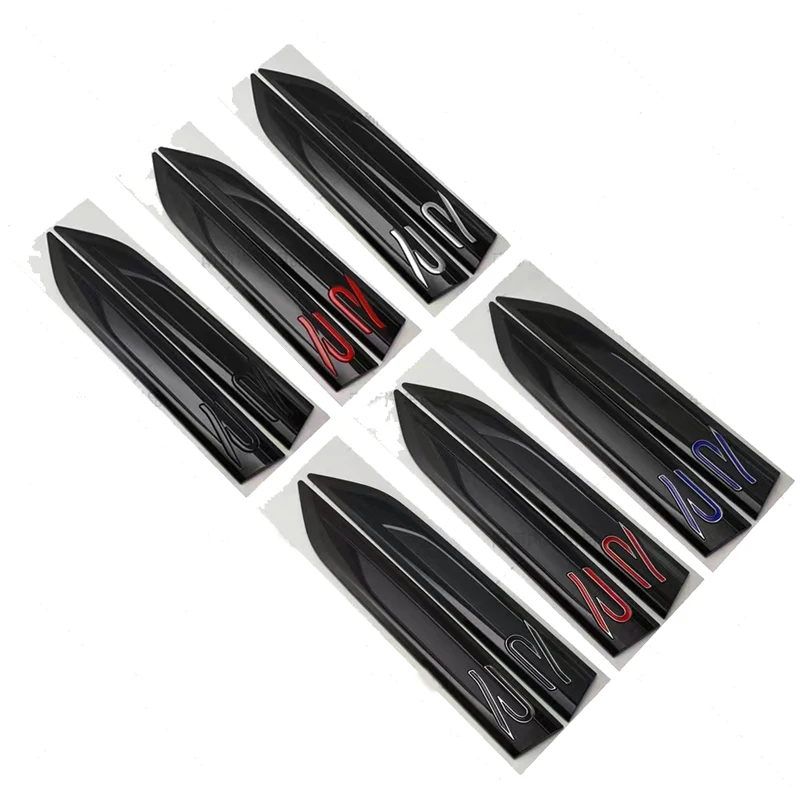 1PCS The new R blade leaf plate logo suitable for the Volkswagen Golf 78golf GTI decoration, Side label car sticker