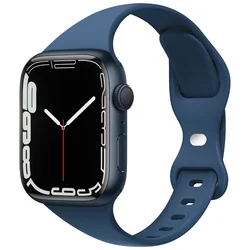 Slim Silicone Sport Strap for 49mm-45mm-44mm-42mm (Midnight blue 13)