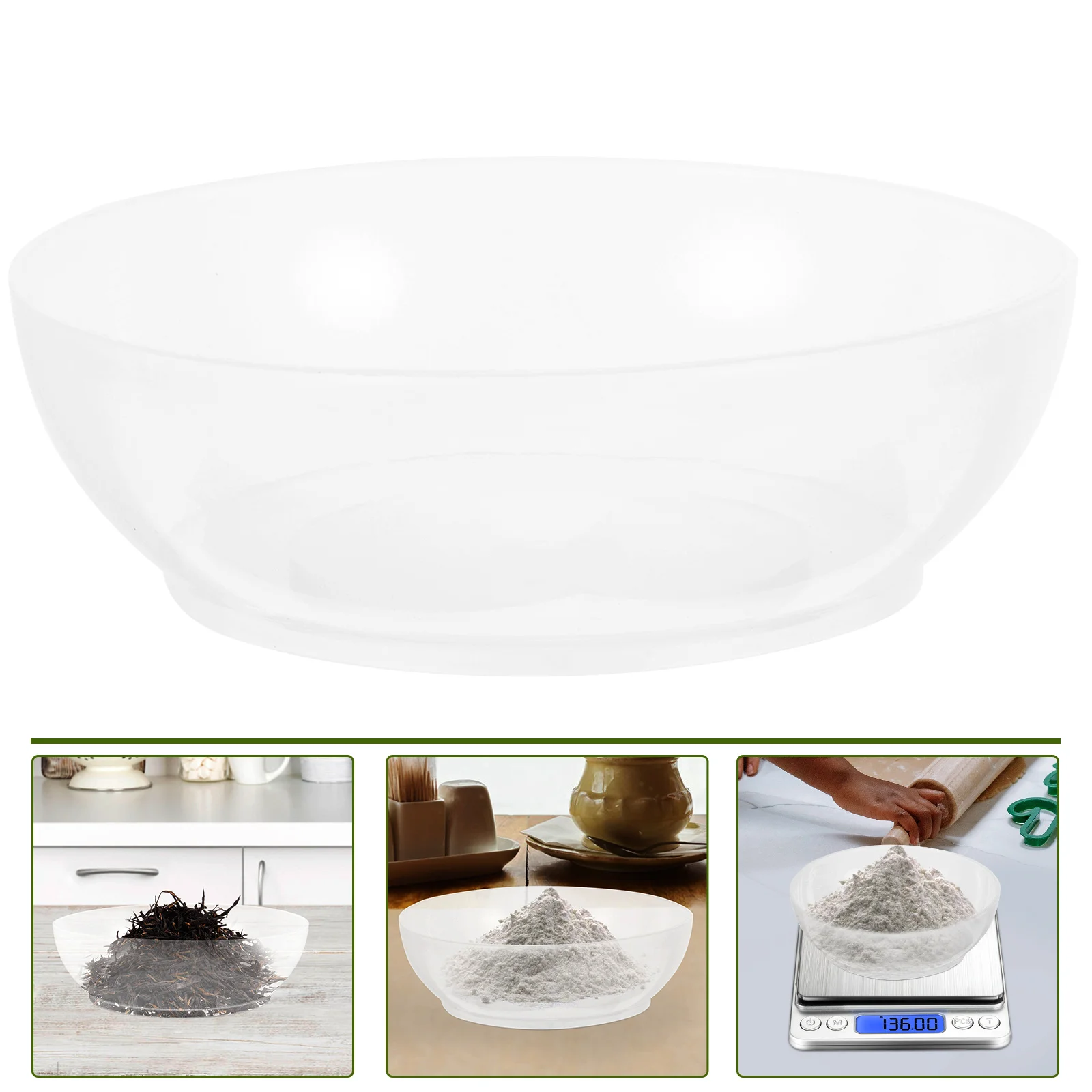 

Weighing Pan Kitchen Electronic Scale Tray Transparent Digital Food Boats Household Measuring for