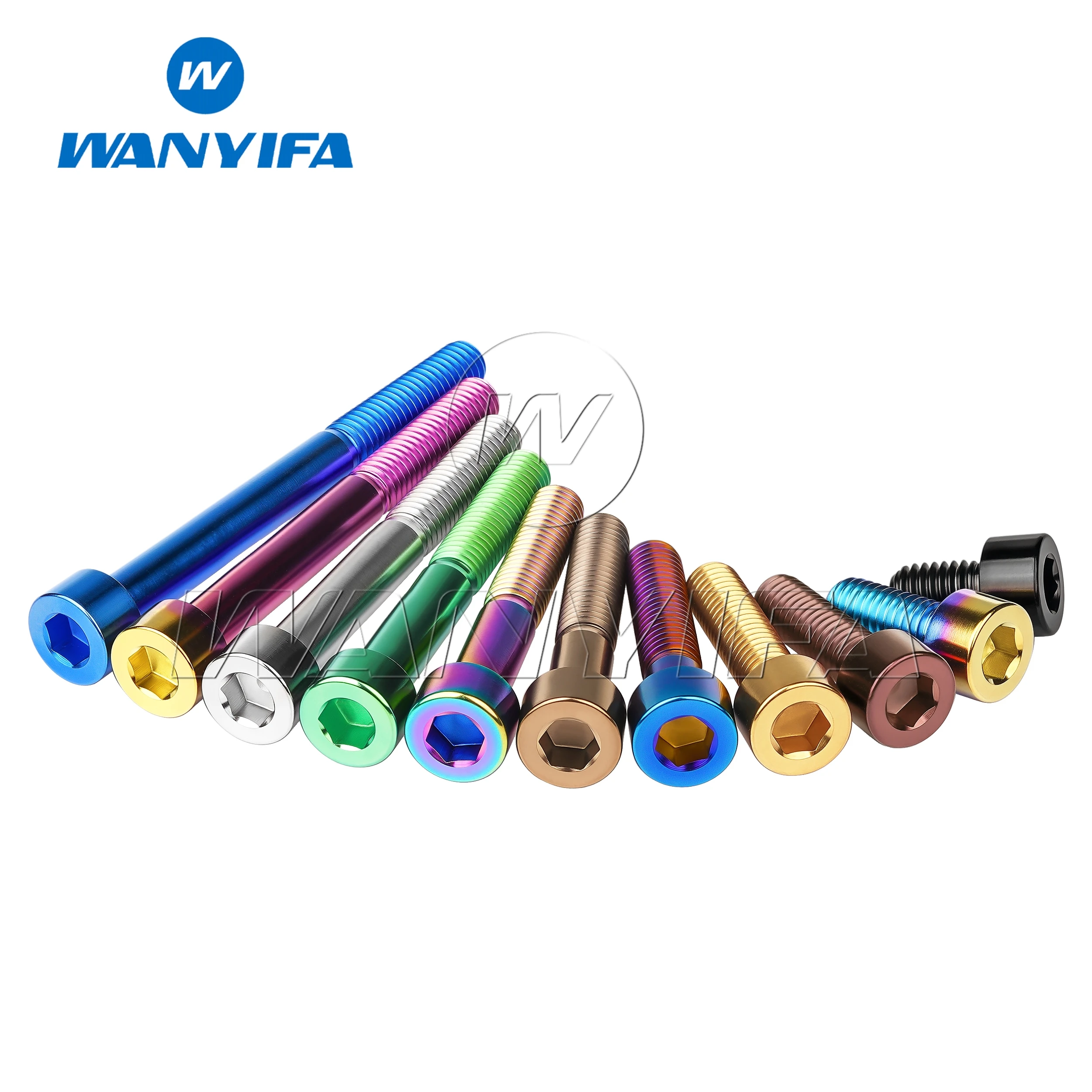 Wanyifa 티타늄 티 볼트 M6 x 10 15 16 18 20 25 30 35 40 45 50 55 60 65mm 자전거 헤드셋 브레이크 용 나사